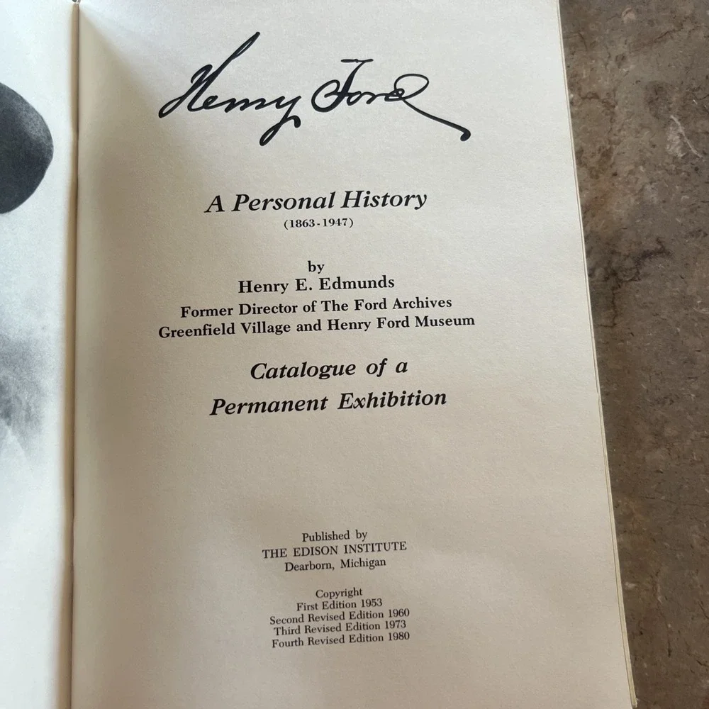 1980 Henry Ford A Personal History Exhibition Book Paperback